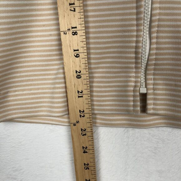 VTG EL MAR 70s MCM‎ Top Women's Sz S Striped Full Zip 1/2 Sleeve Collar Knit - Picture 6 of 8